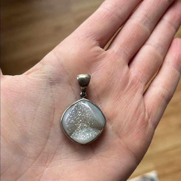 Sterling Silver Stone Pendant - Picture 1 of 2